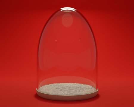 Snow ball Chrismas with red background, bulb