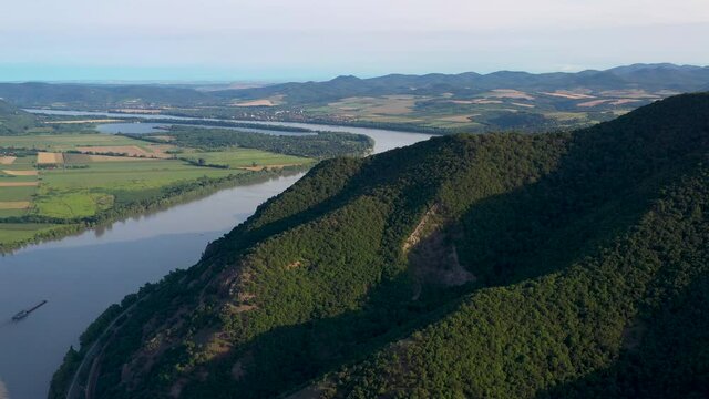 Aerial drone footage of Hernad Valley in the Zemplen Mountains