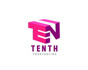 tenth logo TN ,fully vector and customized logo design