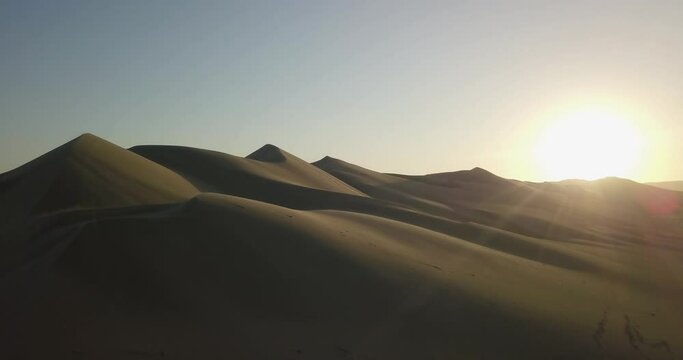 sunset in the desert