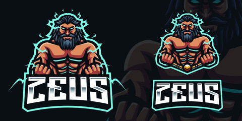 Zeus Gaming Mascot Logo Template