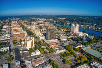 Aerial View of Downtown Augusta, Georgia - obrazy, fototapety, plakaty