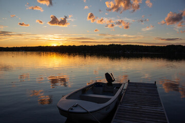 Sunset Over River