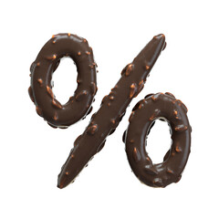 Creative art alphabet of chocolate,3d rendering. Cartoon nuts chocolate font. chocolate letters and numbers,Birthday party celebration.