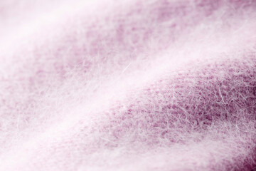 ピンク色のアンゴラニット地のテクスチャ　質感