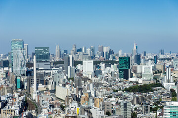 都市の風景　高層ビルからの都市景観