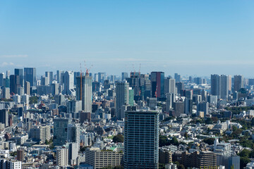 Obraz na płótnie Canvas 都市の風景　高層ビルからの都市景観