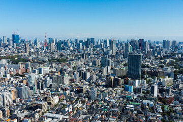 都市の風景　高層ビルからの都市景観