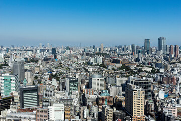 Fototapeta premium 都市の風景 高層ビルからの都市景観