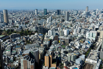 Fototapeta premium 都市の風景 高層ビルからの都市景観
