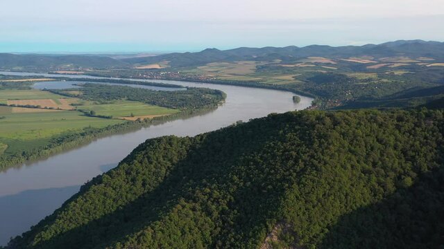 Drone footage of river in the Hernad Valley  in Hungary