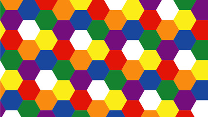 abstract background with hexagons, gift wrapping