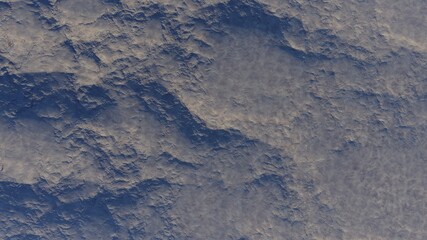 3d render of abstract planet surface with high detailed relief