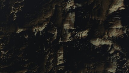 3d render of abstract planet surface with high detailed relief