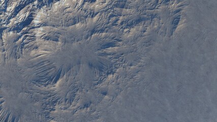 3d render of abstract planet surface with high detailed relief