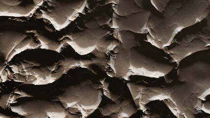 3d render of abstract planet surface with high detailed relief