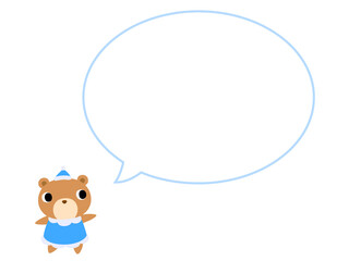 クマのアイコン　吹き出し付