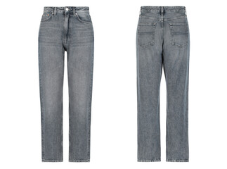 Grey women's jeans. Vintage style