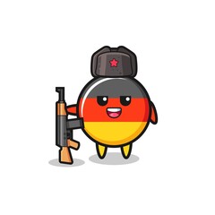 cute germany flag cartoon as Russian army
