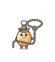 the fried chicken cowboy with lasso rope