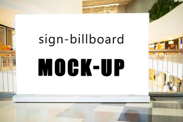 Mock up large billboard with clipping path at corridor