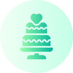 wedding cake gradient icon