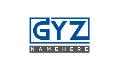 GYZ Letters Logo With Rectangle Logo Vector