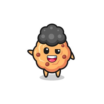 chocolate chip cookie character as the afro boy