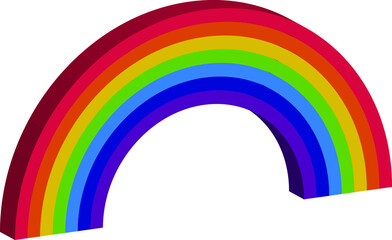 3d rainbow on a white background