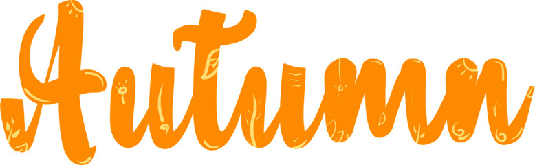 typography of autumn with unique pattern, vector 