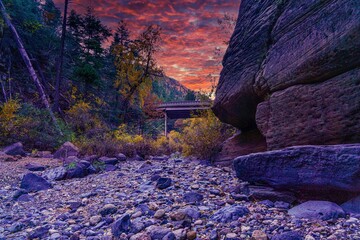 Pumphouse wash sunset