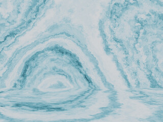 Fototapeta na wymiar 3D abstract blue rock wall background.