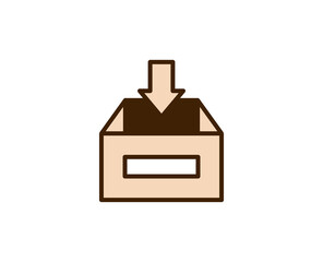 Box line icon. Vector symbol in trendy flat style on white background. Commerce sing for design.