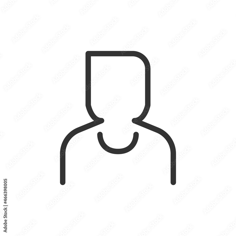 Poster simple user line icon.