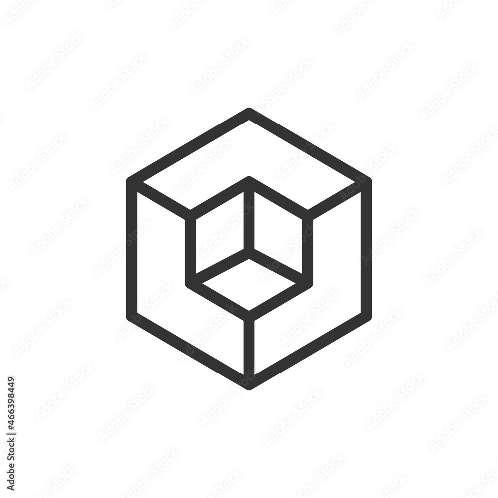 Poster web design minimal line icon.