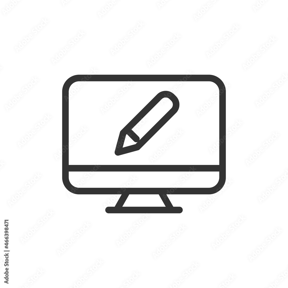 Poster outline design of web design icon.