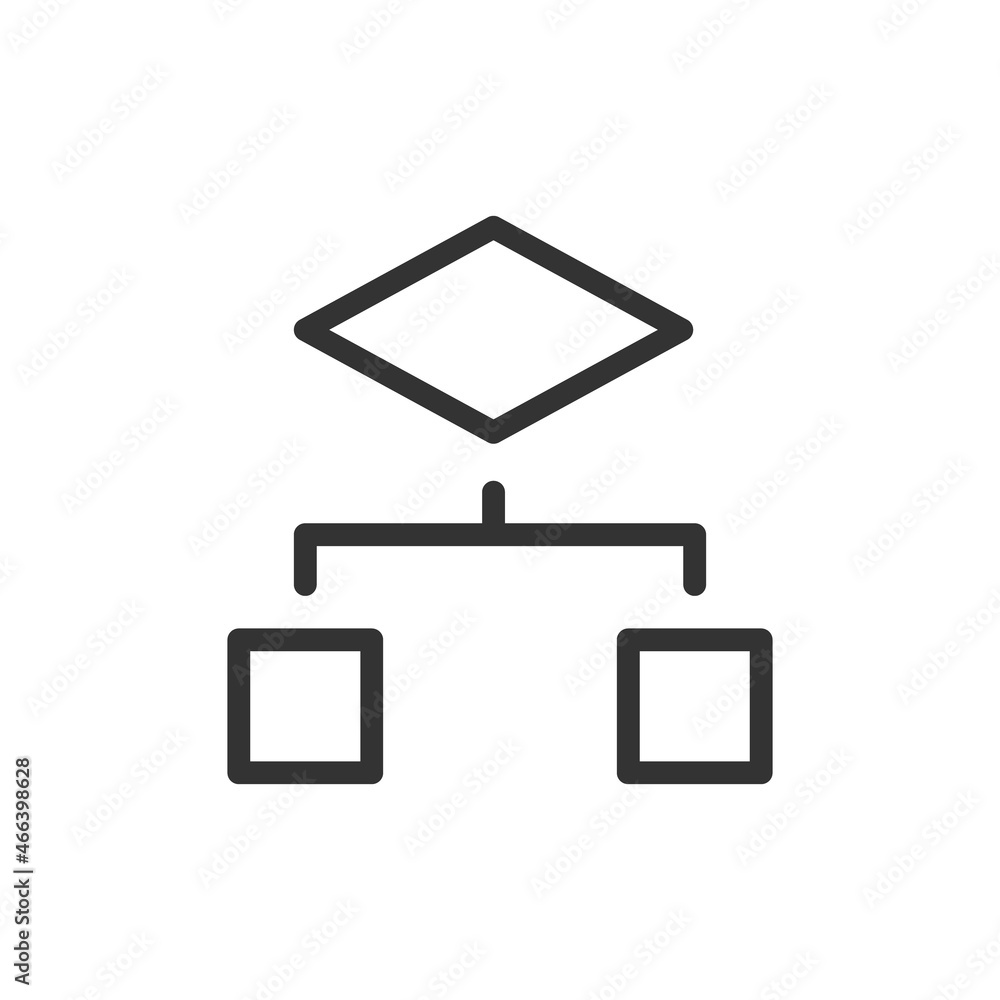 Poster vector hierarchy line icon.