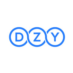 DZY letter logo design on white background. DZY creative initials letter logo concept. DZY letter design. 
