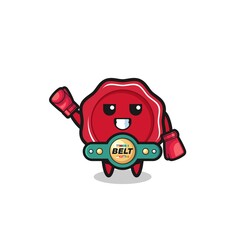 sealing wax boxer mascot character