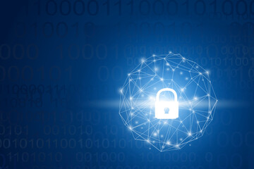 Graphic concept corporate information security technology, security system