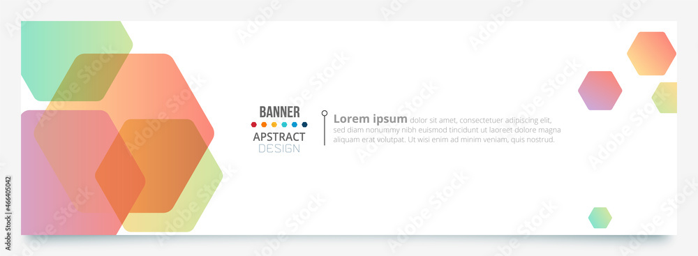 Wall mural abstract banner desing template with color background.