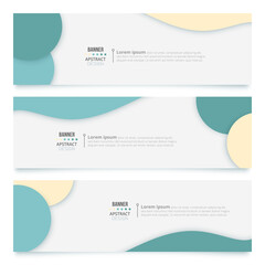 abstract banner set design template.