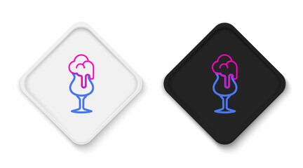 Line Glass of beer icon isolated on white background. Colorful outline concept. Vector