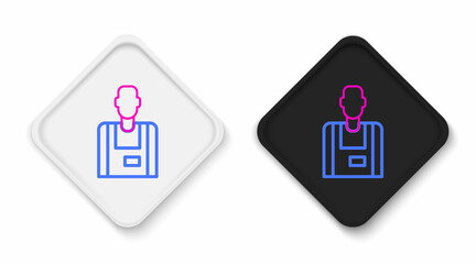 Line Seller icon isolated on white background. Colorful outline concept. Vector