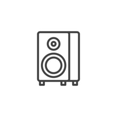 Sound speaker line icon