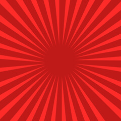 Red sunburst background comic. Red burst abstract background