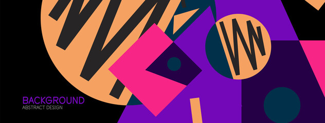 Abstract background with blocks, lines, geometric shapes. Techno or business concept for wallpaper, banner, background, landing page