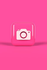 pink camera app icon 