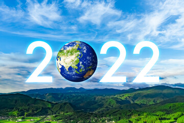 2022年イメージ　地球環境　サステナブル　SDGs - obrazy, fototapety, plakaty