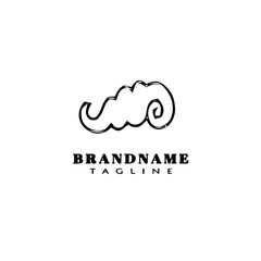 chinese clouds logo cartoon icon design template black isolated vector concept